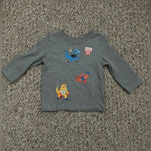 Cat & Jack gray long sleeve tee 12m